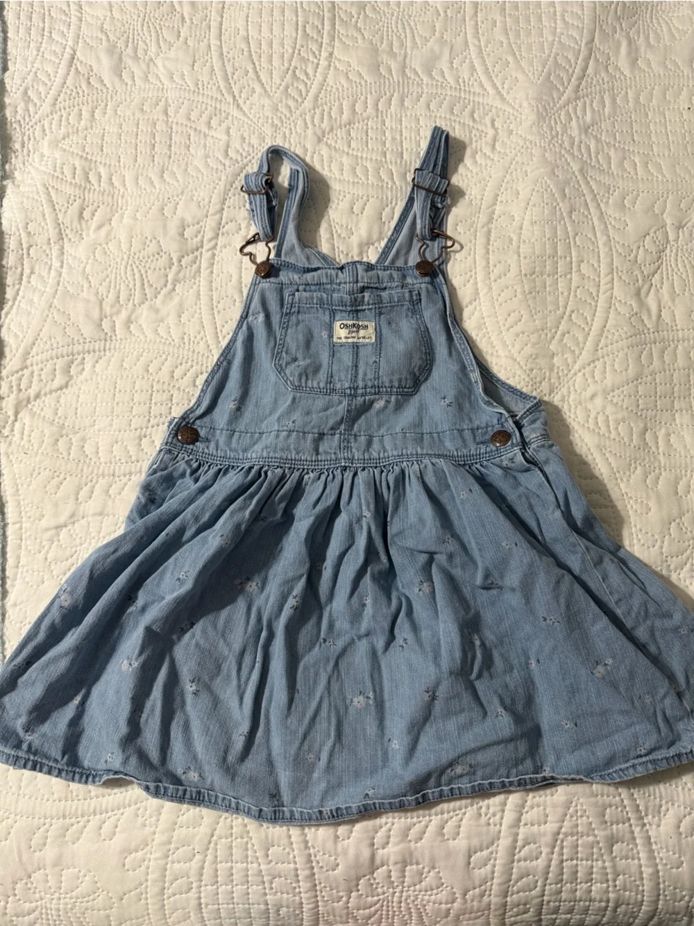 OshKosh B'gosh Light Blue Denim Overall Dress